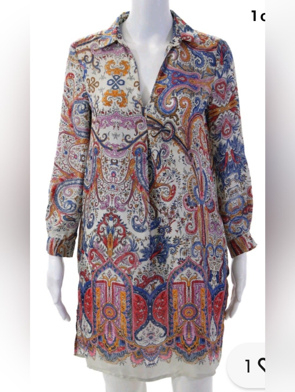 Zara Paisley Printā Boho Tunic Dress